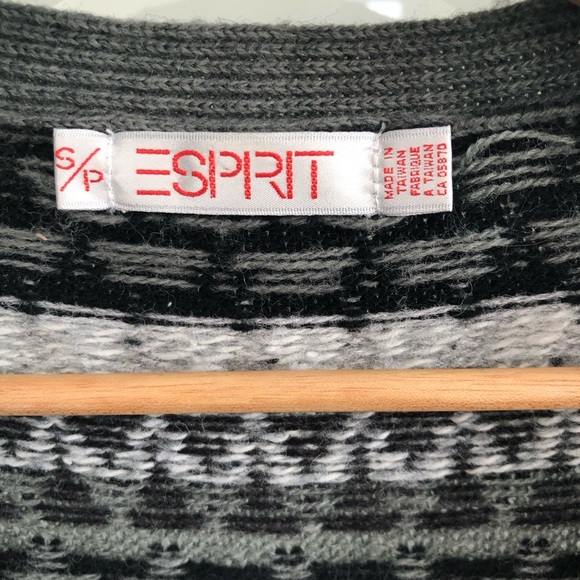 Vintage Esprit Wool mix Patterned Cardigan - Size S - Picture 7 of 7
